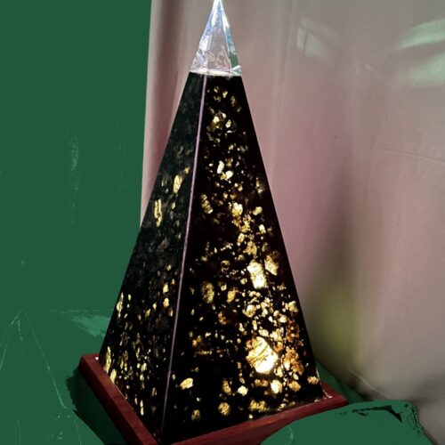 18-inch Illuminated Granite Pyramid with Accelerator