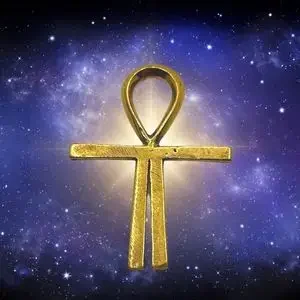 Pyramid Charged Brass Ankh